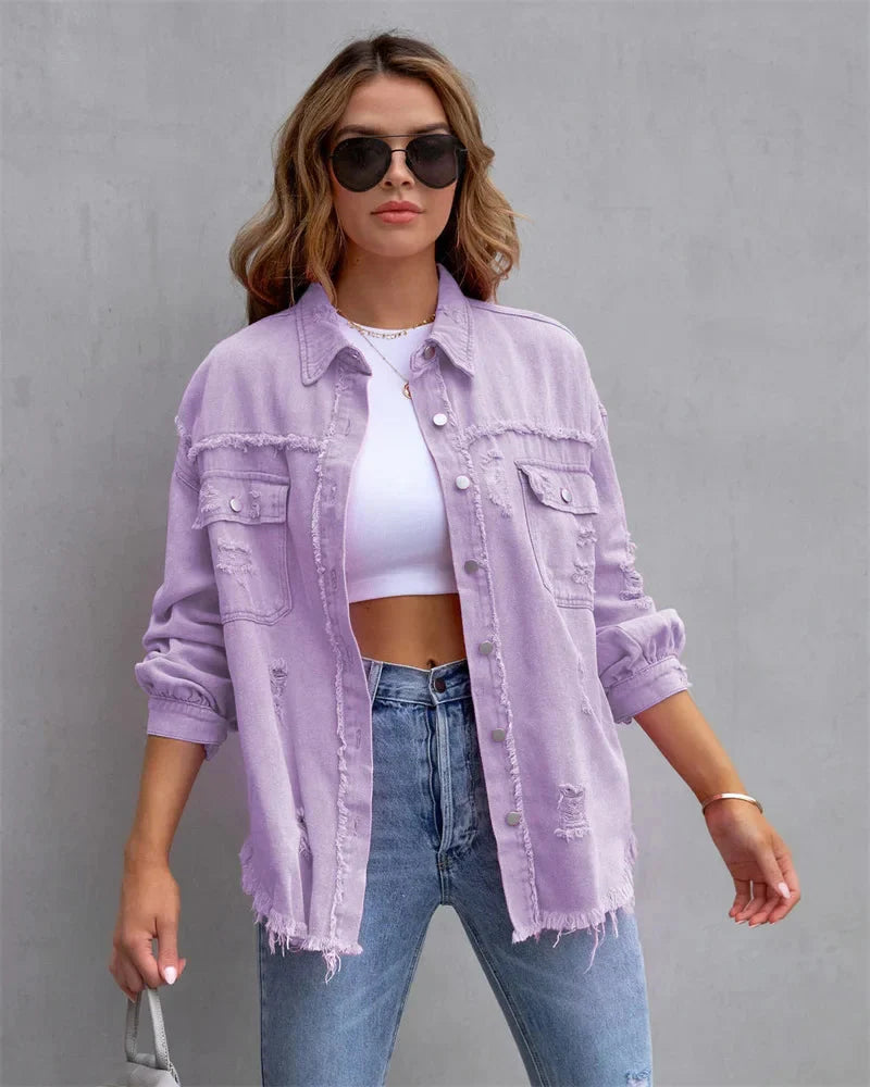 Daisy - Casual överdimensionerad jeansjacka