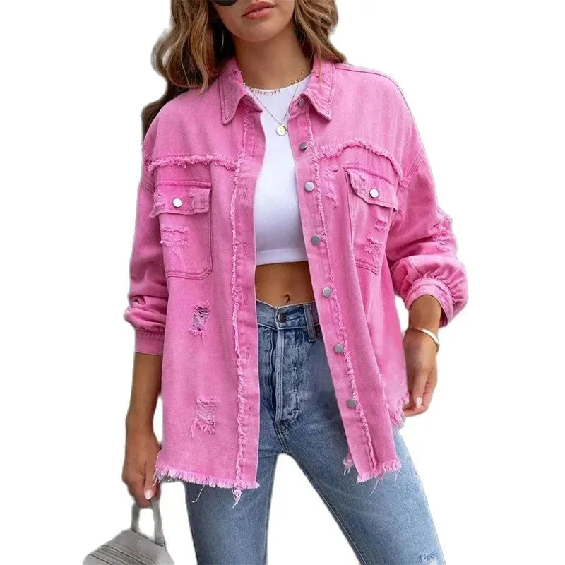 Daisy - Casual överdimensionerad jeansjacka