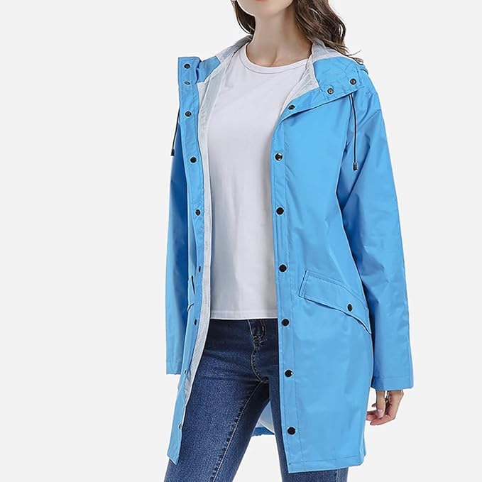Dam Windbreaker Trenchcoat med Vattentät Funktion