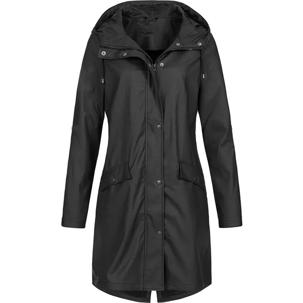 Dam Windbreaker Trenchcoat med Vattentät Funktion