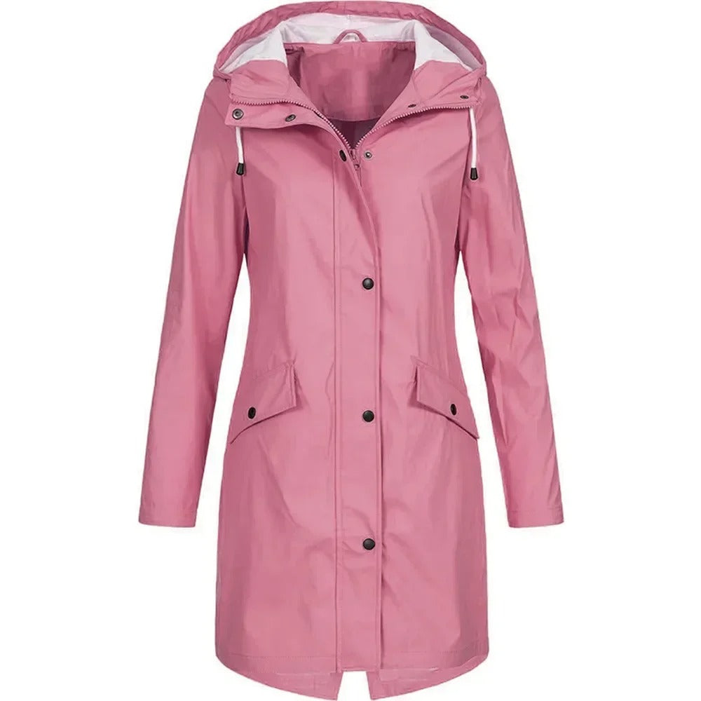 Dam Windbreaker Trenchcoat med Vattentät Funktion