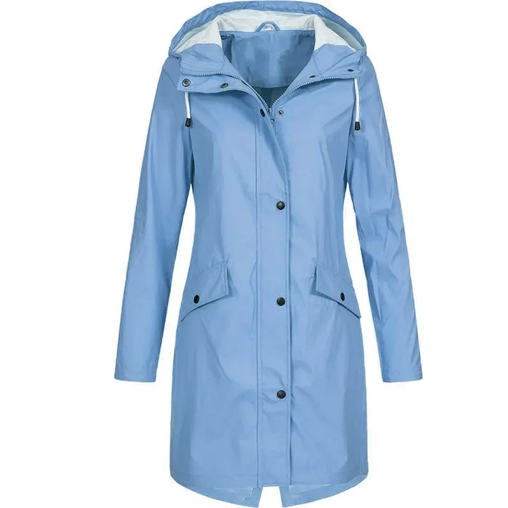 Dam Windbreaker Trenchcoat med Vattentät Funktion