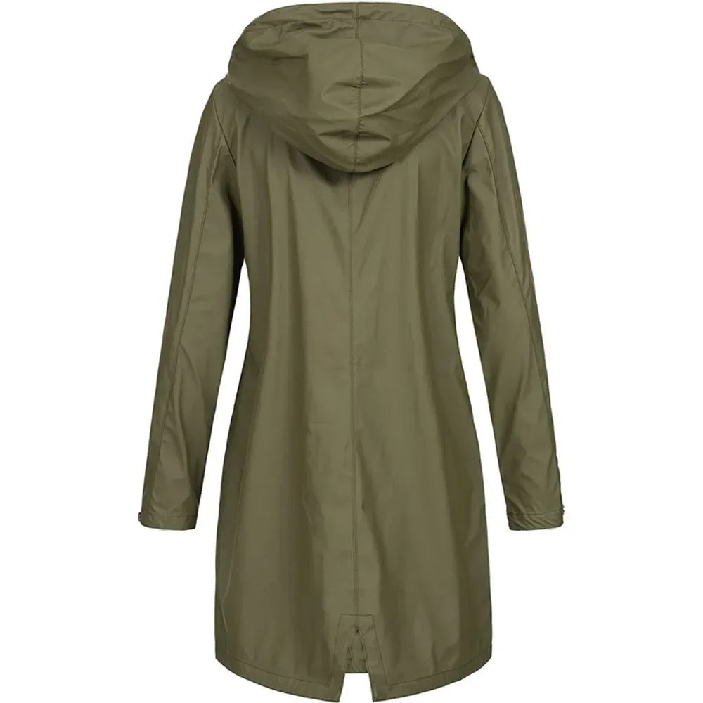 Dam Windbreaker Trenchcoat med Vattentät Funktion
