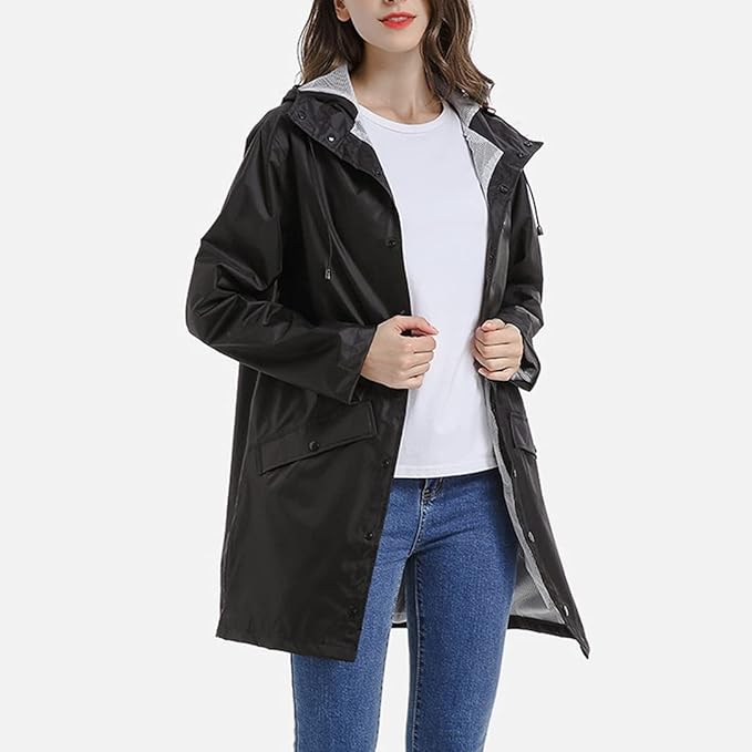 Dam Windbreaker Trenchcoat med Vattentät Funktion