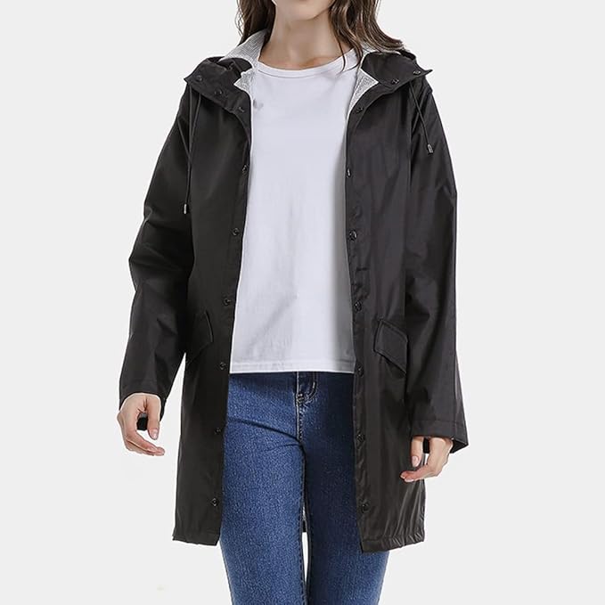 Dam Windbreaker Trenchcoat med Vattentät Funktion