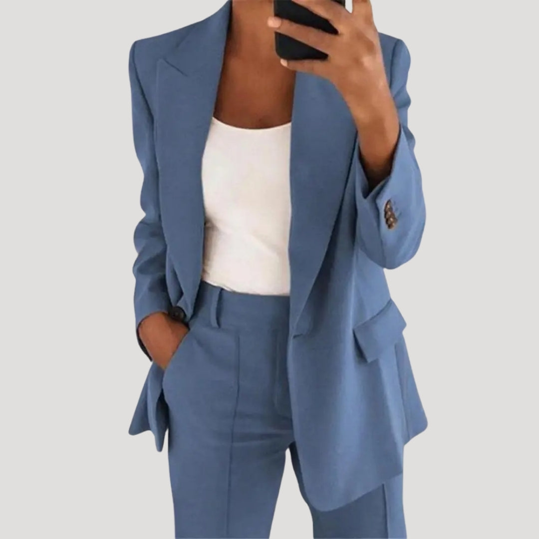 Dam 2 delade kostym set med kavaj elegant passform
