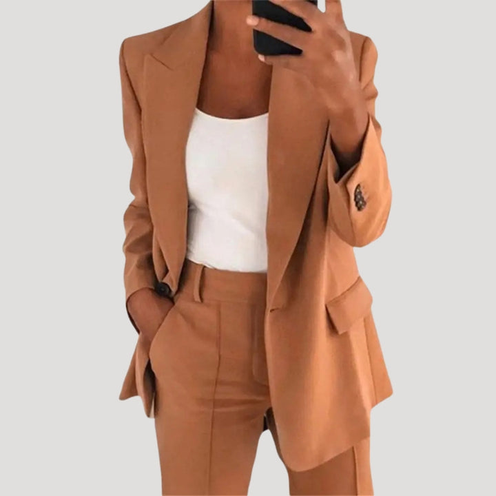 Dam 2 delade kostym set med kavaj elegant passform