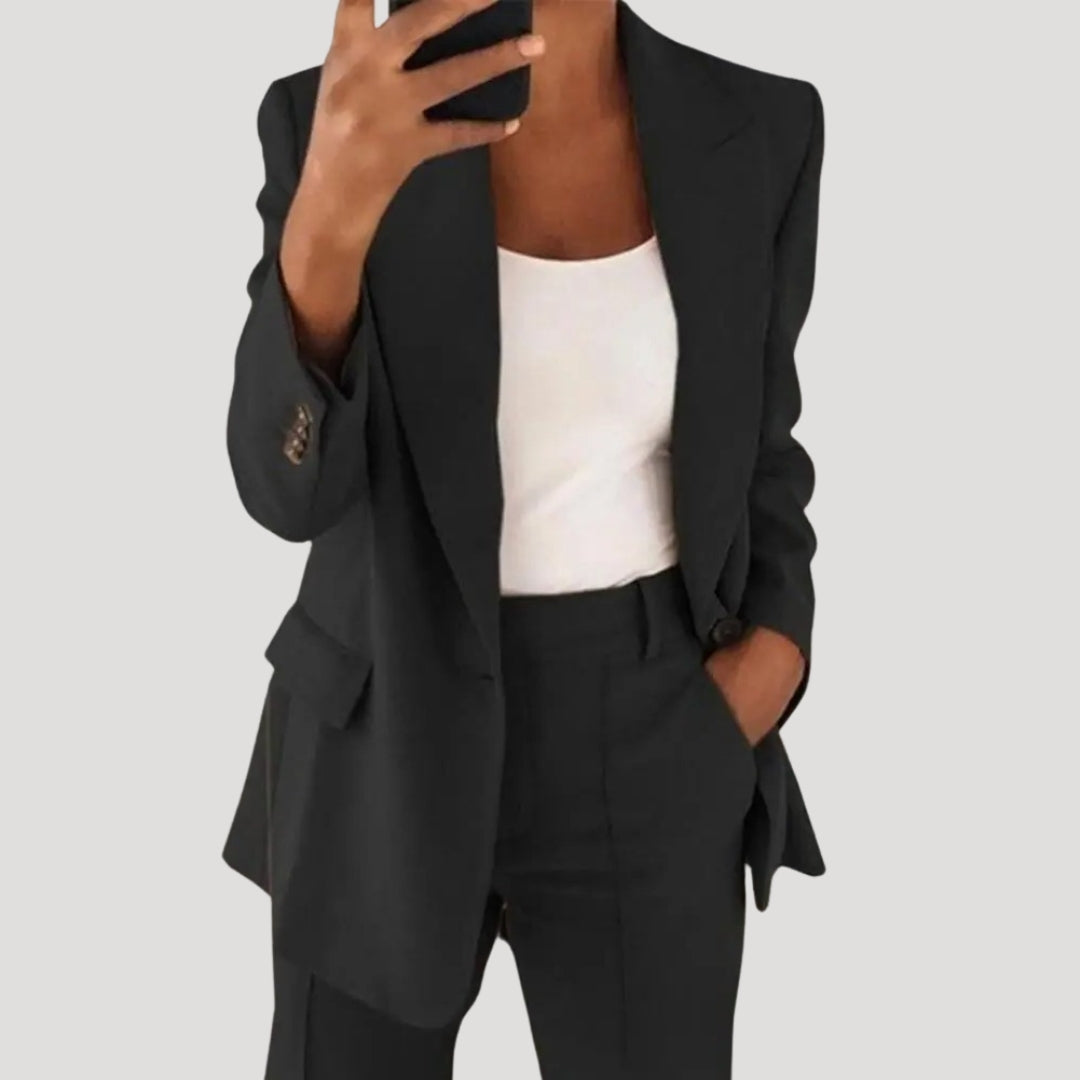 Dam 2 delade kostym set med kavaj elegant passform