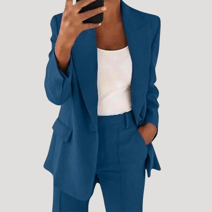 Dam 2 delade kostym set med kavaj elegant passform