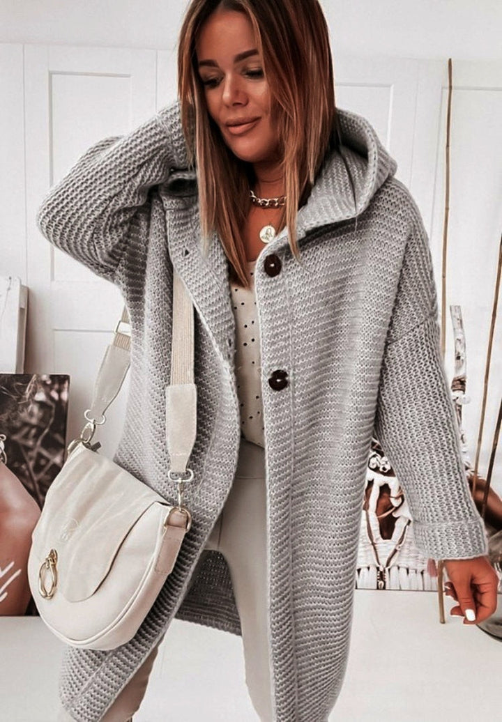 Dama Kofta | Hooded överdimensionerad damväst med huva
