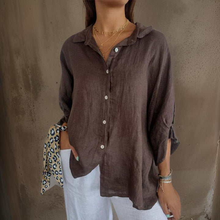 Dam Blus med Minimalistisk Design