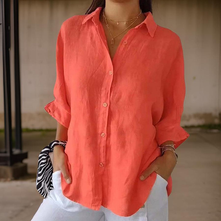 Dam Blus med Minimalistisk Design