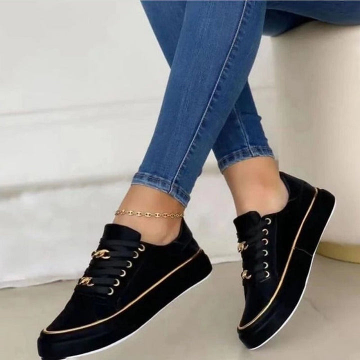 Damskor Sneakers | Bekväma | Snörning | Vardagssneakers | Damskor