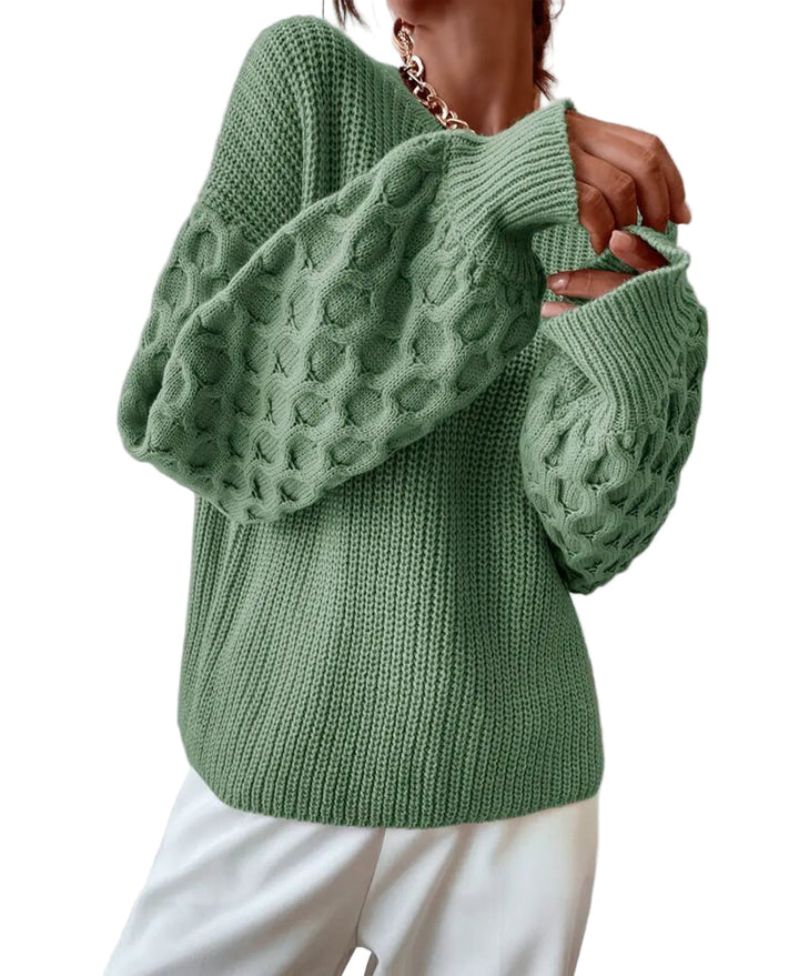 Damstickad Hösttröja