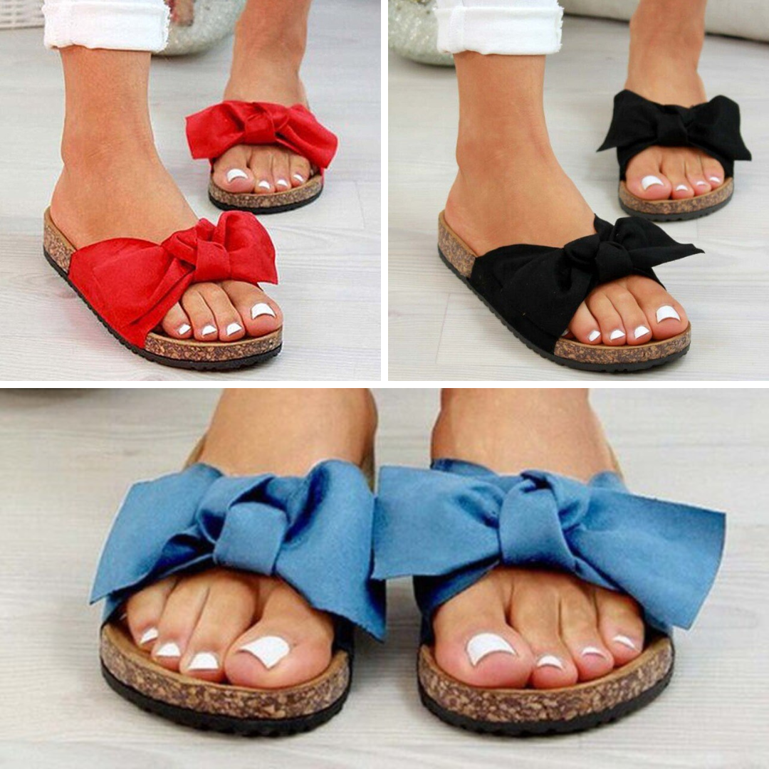 Damtofflor | Platta | Rosett | Slip-on-sandaler | Ortopediska sandaler