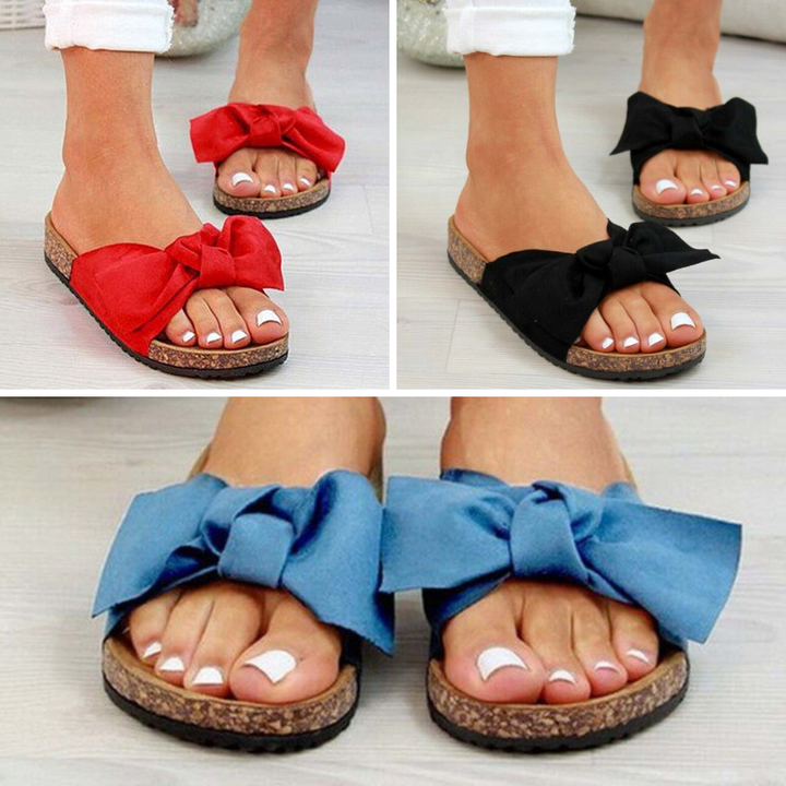 Damtofflor | Platta | Rosett | Slip-on-sandaler | Ortopediska sandaler