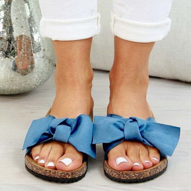 Damtofflor | Platta | Rosett | Slip-on-sandaler | Ortopediska sandaler