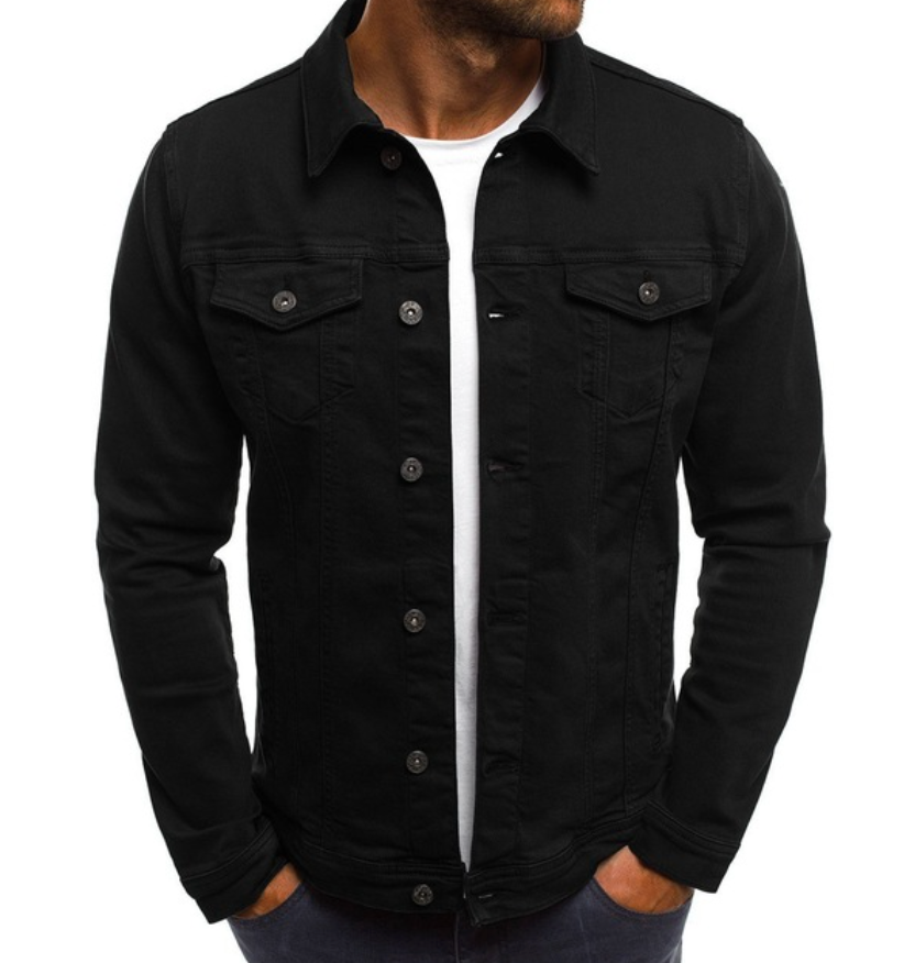 Denimjacka | knappslå | smal passform | jeansjacka | herrjacka