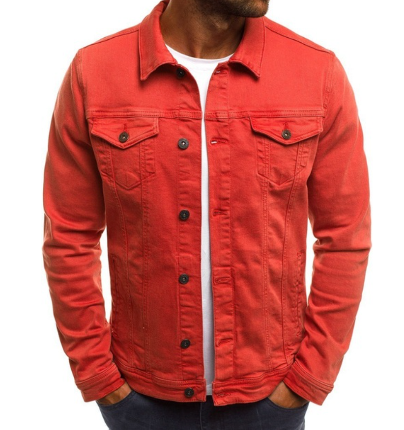 Denimjacka | knappslå | smal passform | jeansjacka | herrjacka