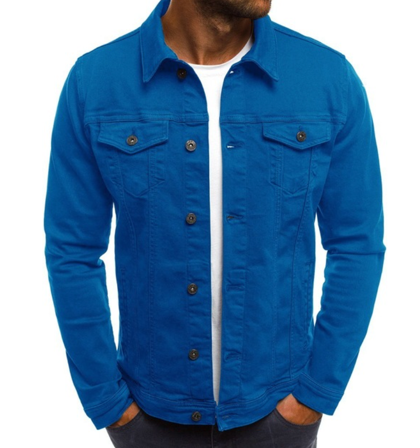 Denimjacka | knappslå | smal passform | jeansjacka | herrjacka