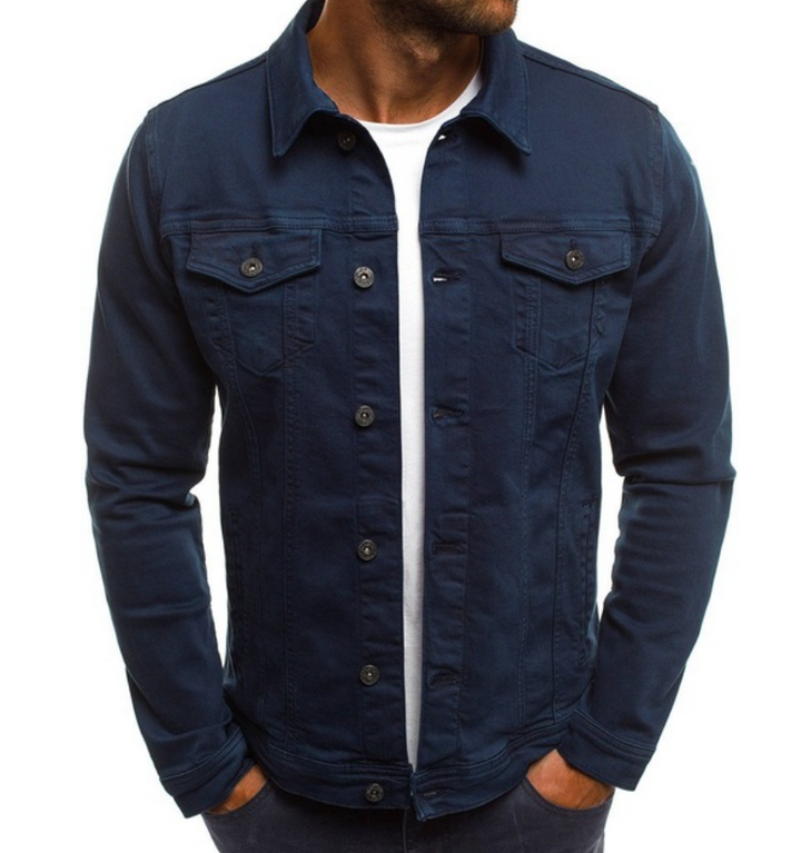 Denimjacka | knappslå | smal passform | jeansjacka | herrjacka