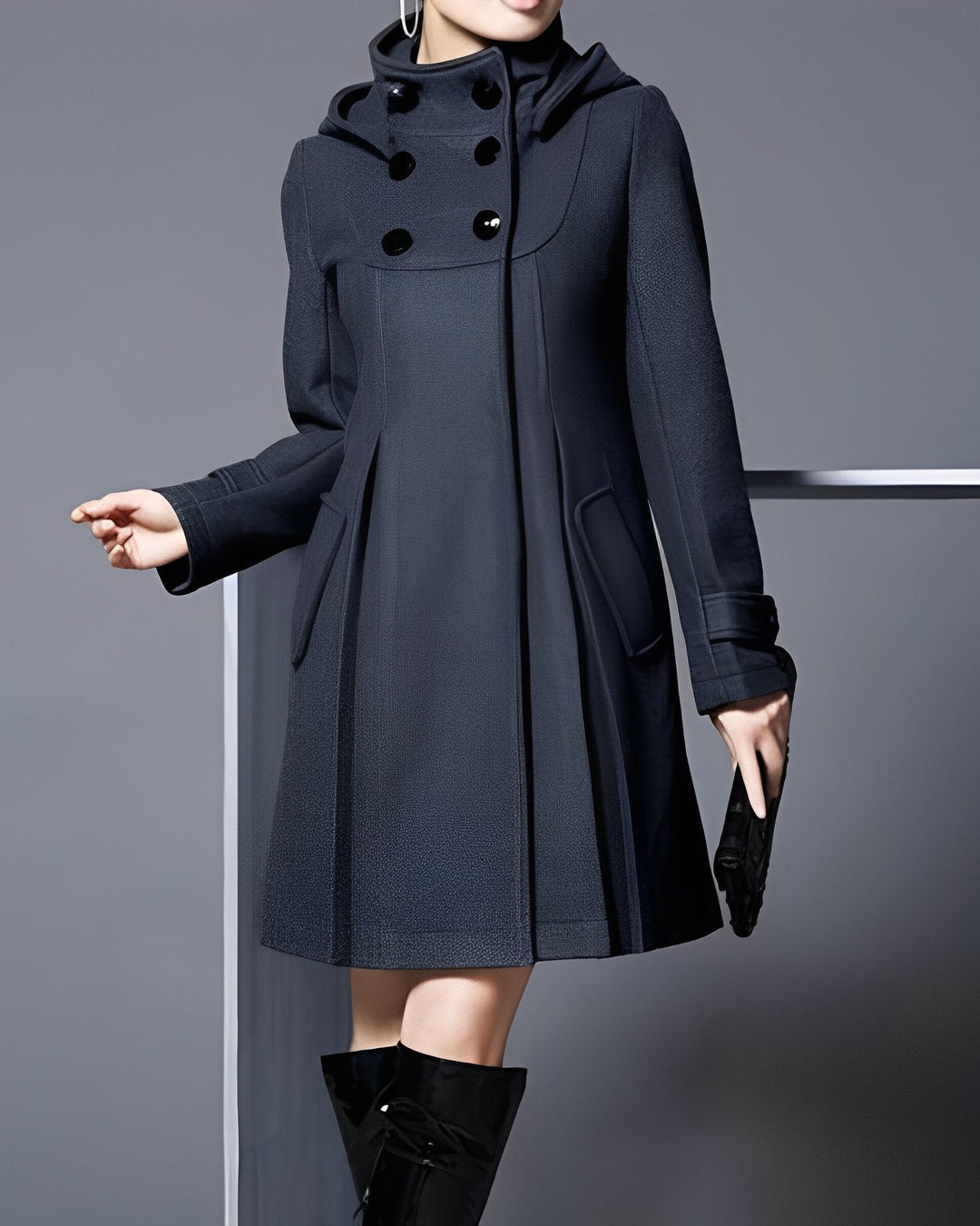 Dress Coat - Huva - Midilång - Trench Coat - Jackor för kvinnor