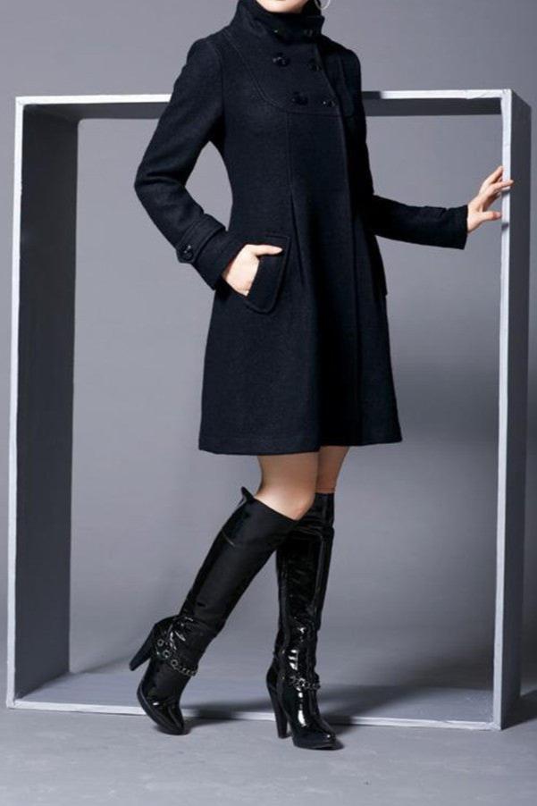 Dress Coat - Huva - Midilång - Trench Coat - Jackor för kvinnor