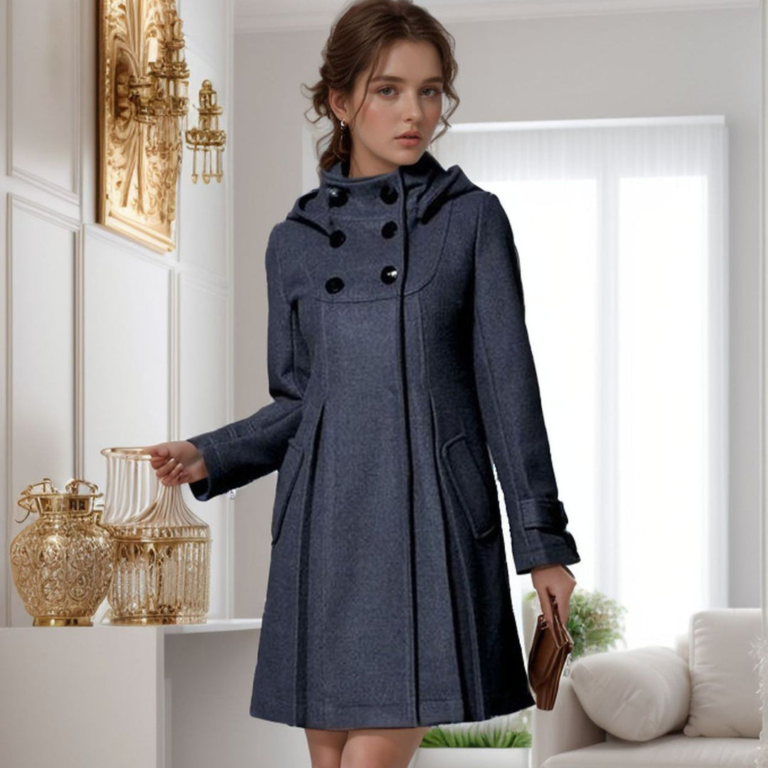 Dress Coat - Huva - Midilång - Trench Coat - Jackor för kvinnor