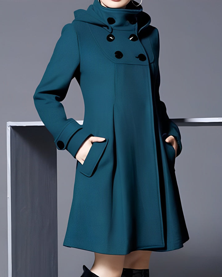 Dress Coat - Huva - Midilång - Trench Coat - Jackor för kvinnor
