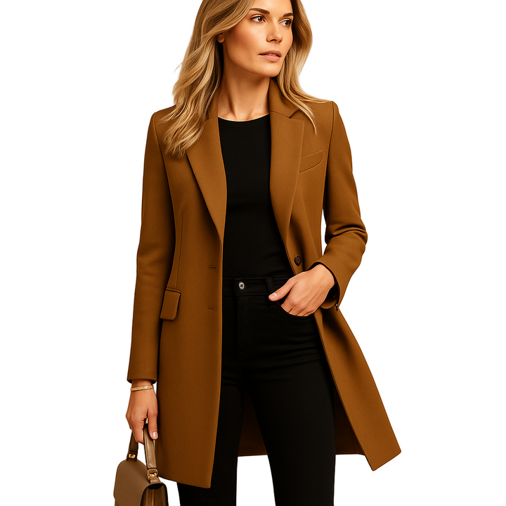 Damer Dubbelknäppt Trenchcoat i Klassisk Stil