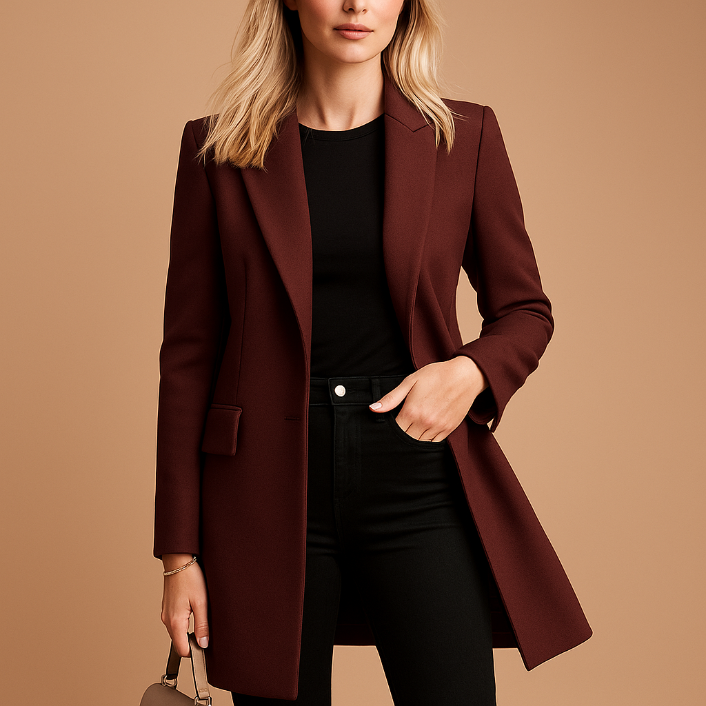 Damer Dubbelknäppt Trenchcoat i Klassisk Stil