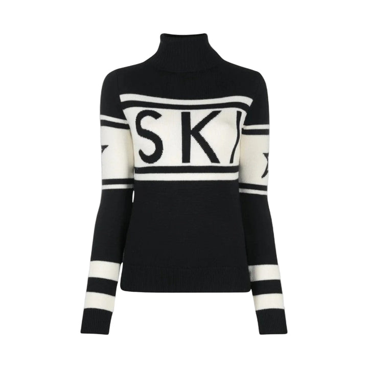 Dam Turtleneck Tröja med Modern Grafik