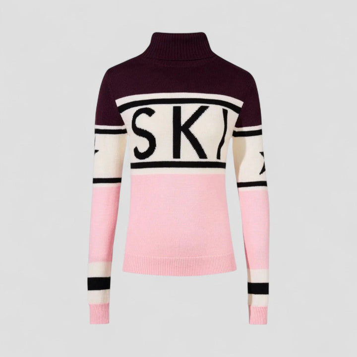 Dam Turtleneck Tröja med Modern Grafik