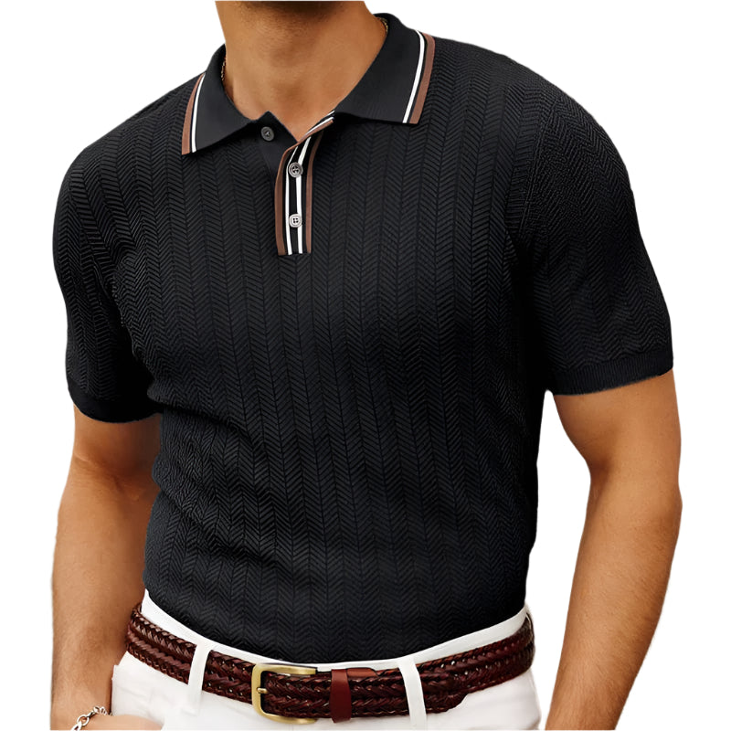 Herr Poloshirt Slim Fit – Lyxig och Andningsbar