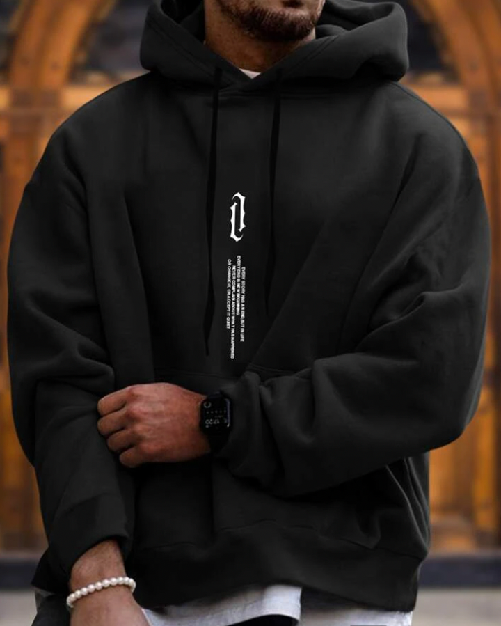 Elegant Herr Hoodie i Mjuk Textil