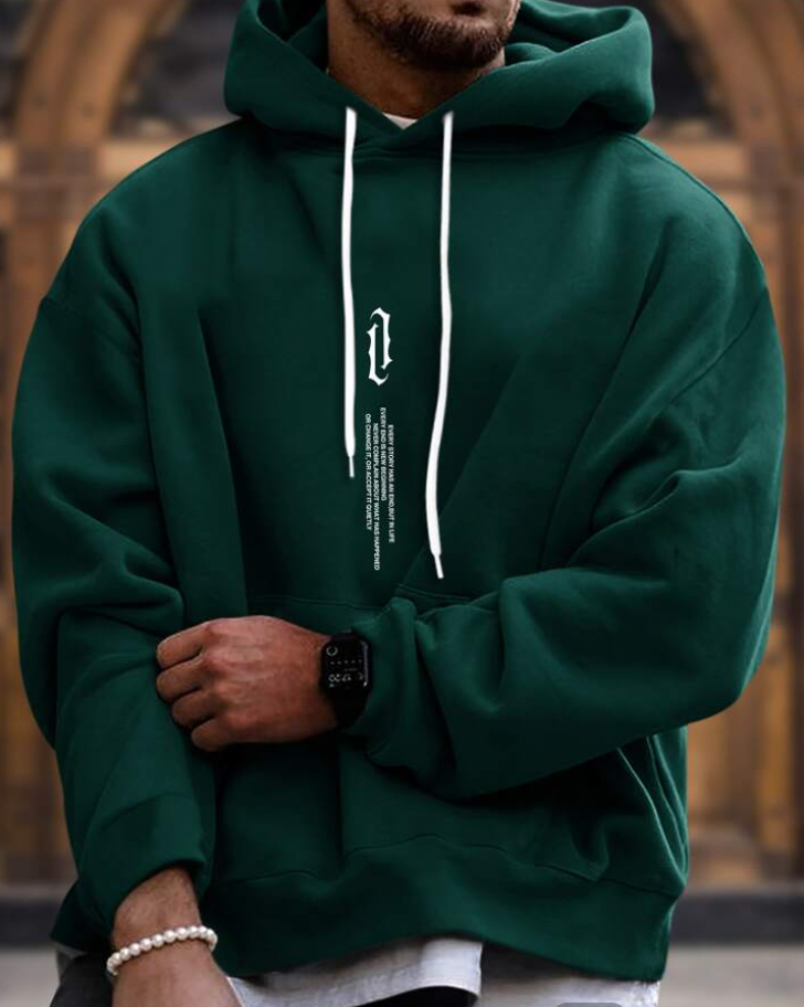 Elegant Herr Hoodie i Mjuk Textil