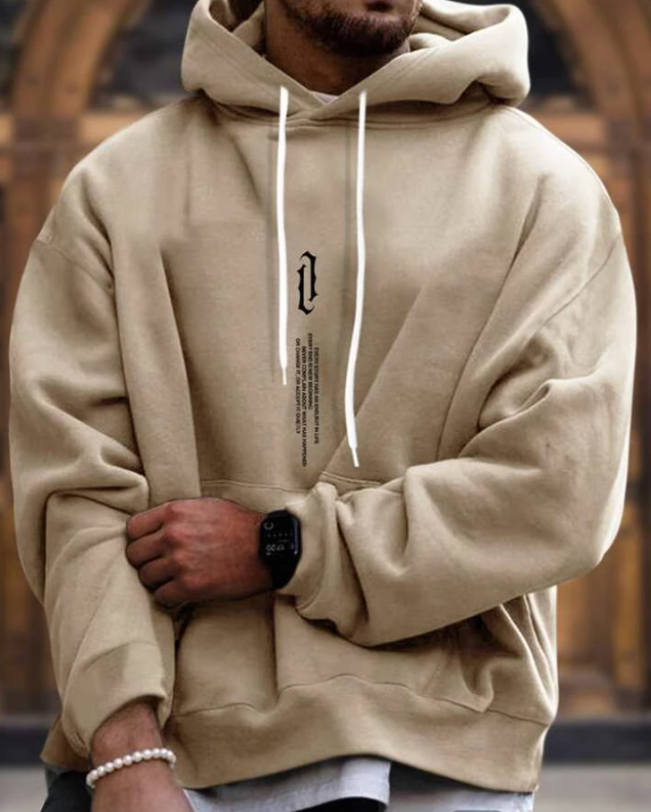 Elegant Herr Hoodie i Mjuk Textil