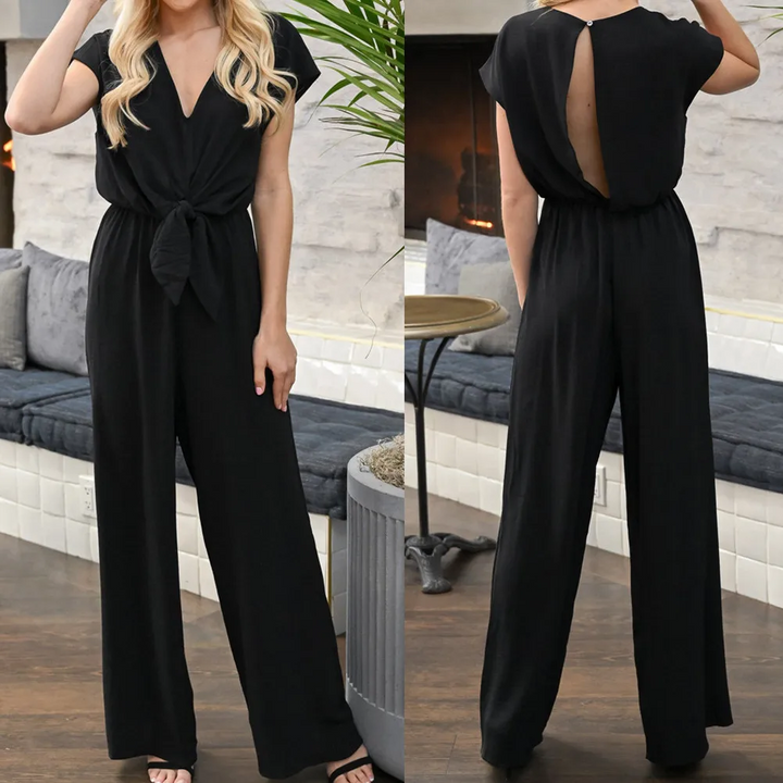 Elegant jumpsuit - Ärmlös - Kortärmad - Jumpsuit med vida ben - Damkläder
