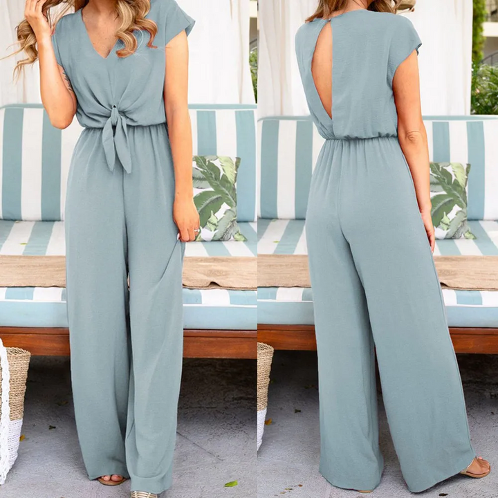 Elegant jumpsuit - Ärmlös - Kortärmad - Jumpsuit med vida ben - Damkläder