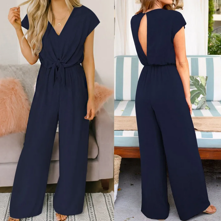 Elegant jumpsuit - Ärmlös - Kortärmad - Jumpsuit med vida ben - Damkläder