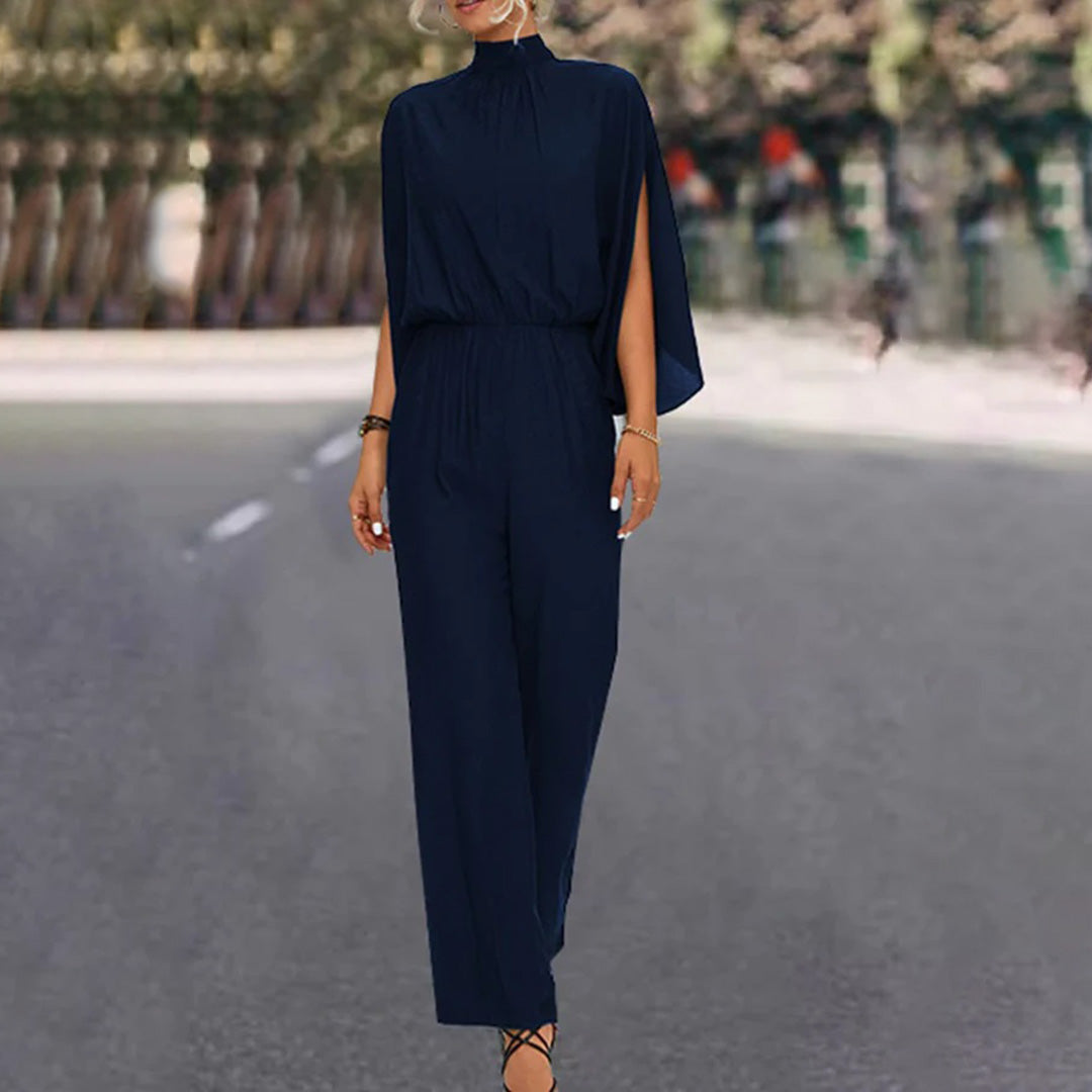 Elegant jumpsuit - Kortärmad - Vida ben - Sommarjumpsuit - Damkläder