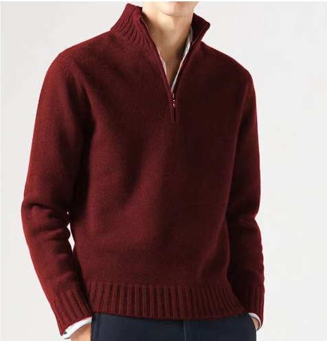 Mäns Pullover Tröja med Turtleneck - Klassisk och Mysig