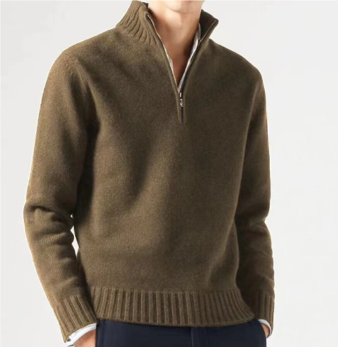 Mäns Pullover Tröja med Turtleneck - Klassisk och Mysig