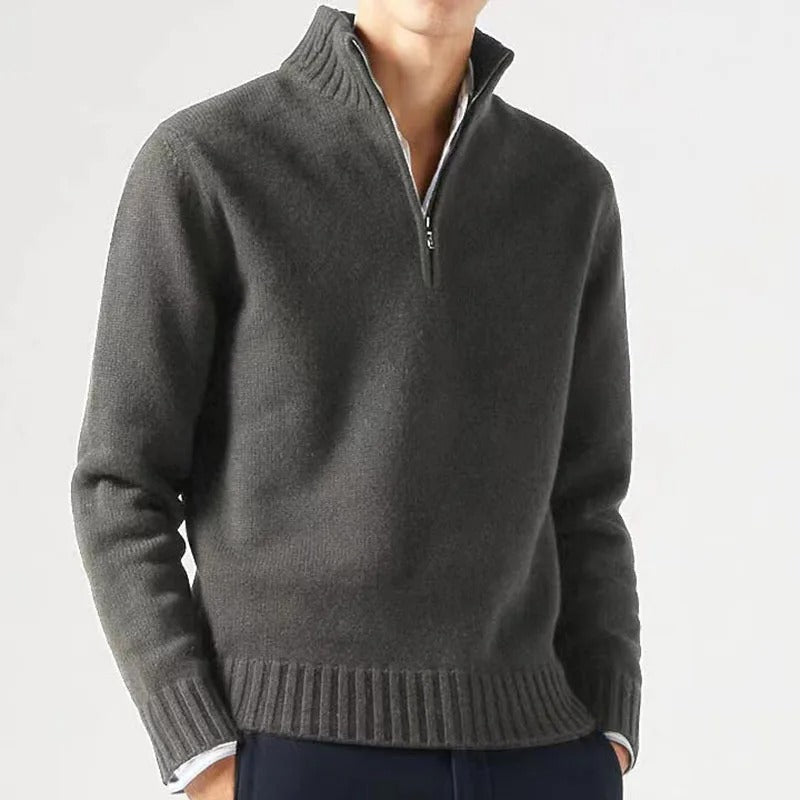 Mäns Pullover Tröja med Turtleneck - Klassisk och Mysig
