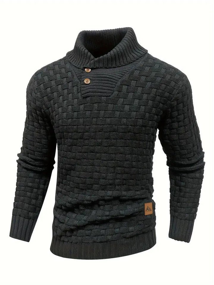Elegant Herrtröja i Stickad Design - Perfekt för Kalla Dagar