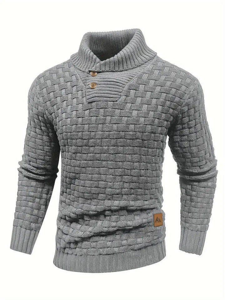 Elegant Herrtröja i Stickad Design - Perfekt för Kalla Dagar