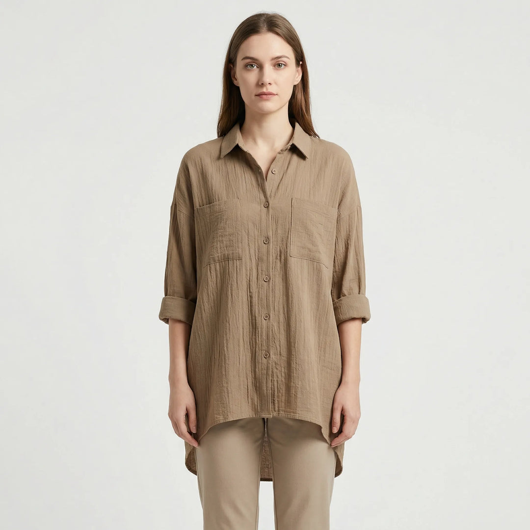 Elegant damblus med knäppslå - Becky
