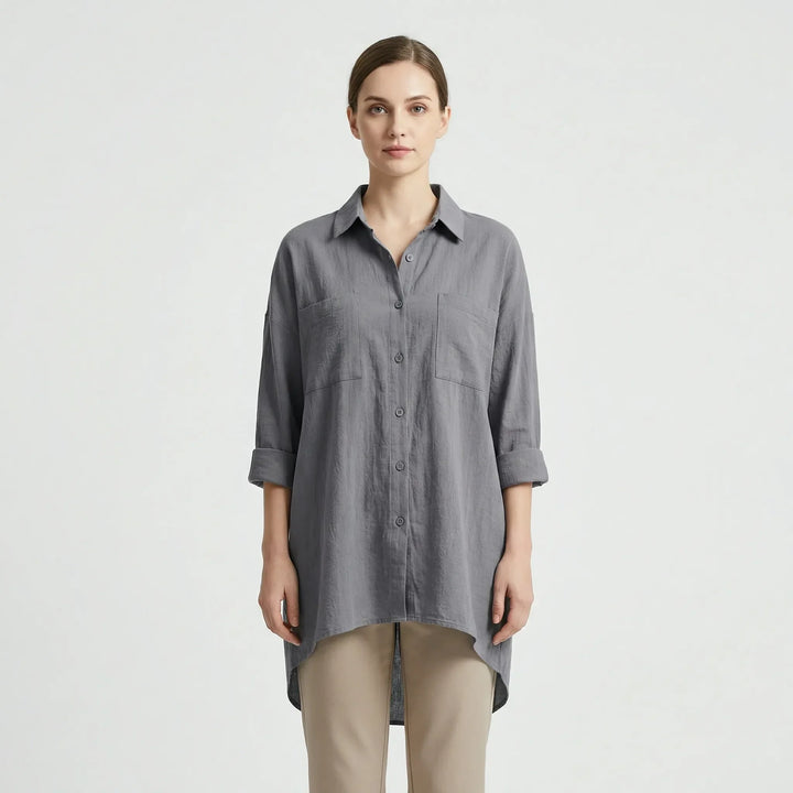 Elegant damblus med knäppslå - Becky