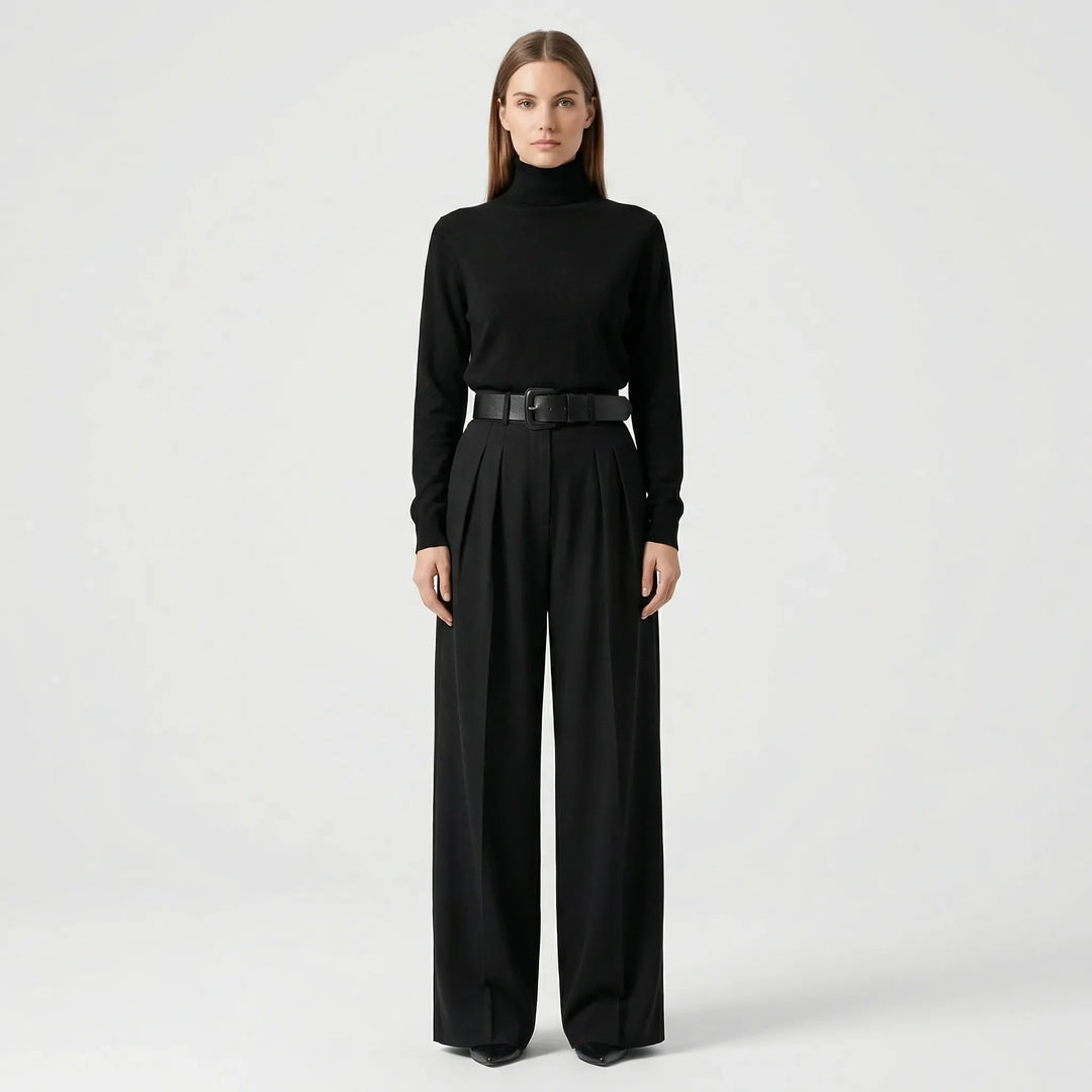 Elegant set med polotröja och byxor för damer - Joanne
