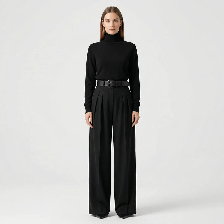 Elegant set med polotröja och byxor för damer - Joanne